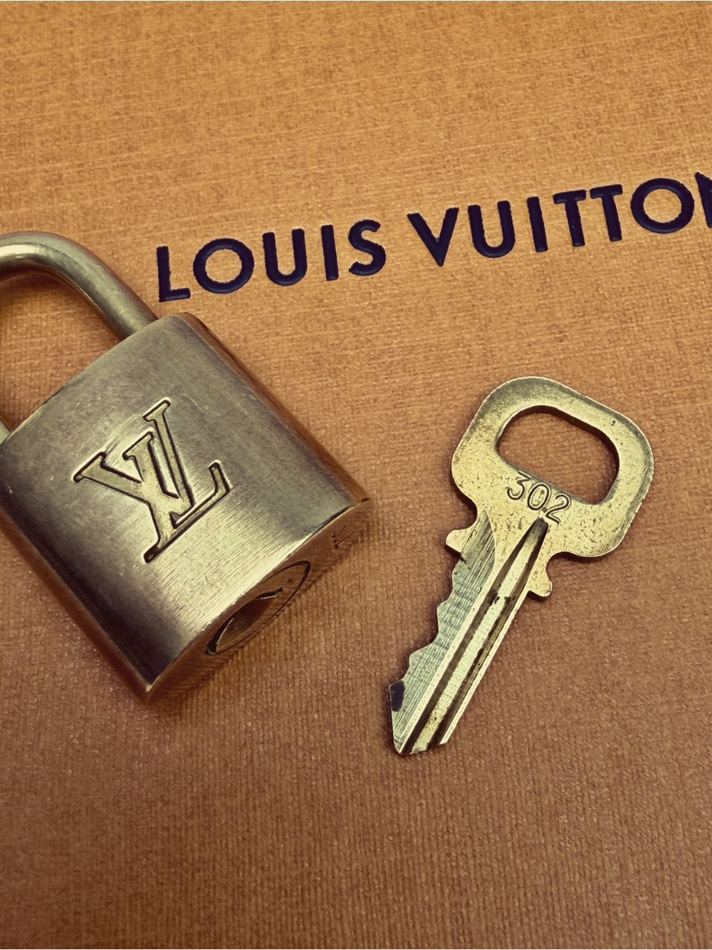 Louis Vuitton Authentic LV Brass Lock and Key #302 Bag Charm Necklace Pendant - Picture 6 of 10